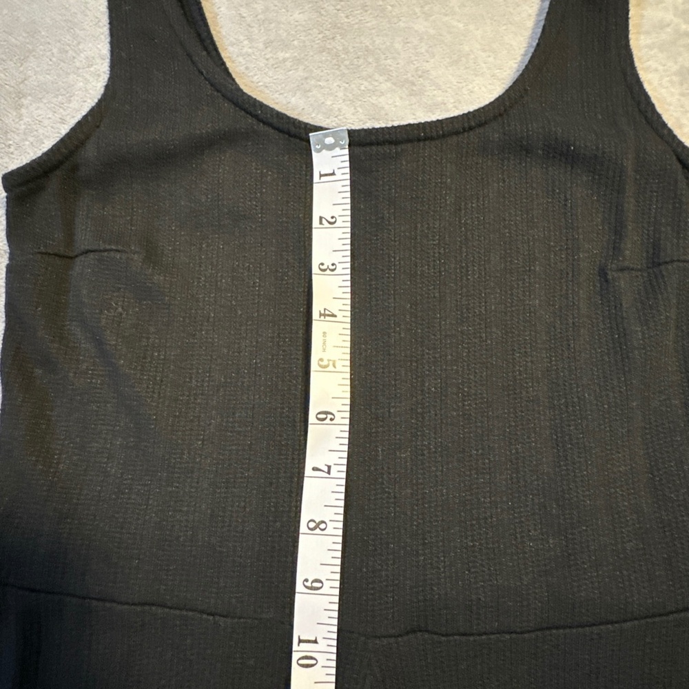 Gap Ribbed Belt-Tie Jumpsuit Wide Leg Black Women's Small Romper Normcore Y2K - Picture 7 of 10